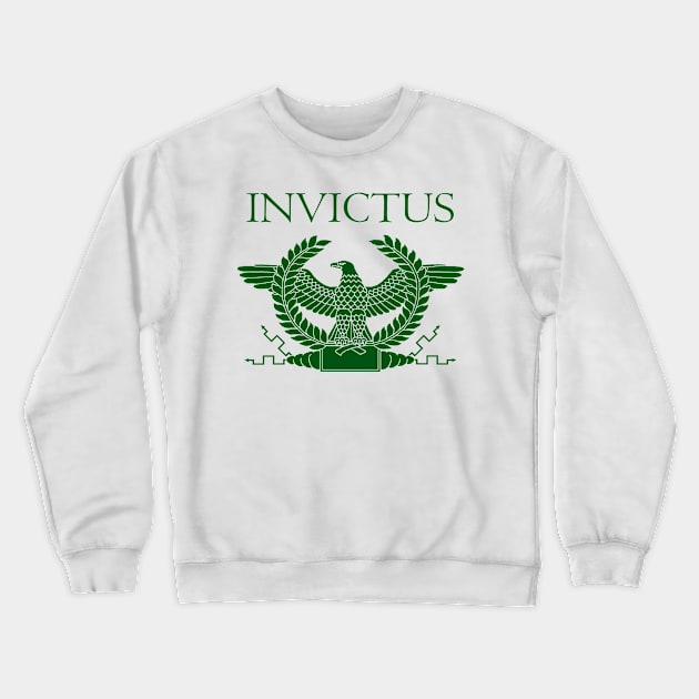 Invictus - Green Eagle Crewneck Sweatshirt by AtlanteanArts